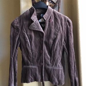NICKEL Brown Velvet Vested Jacket Sz 4/6 NEW